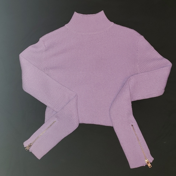 UNIF Tops - Purple Unif Crop Sweater